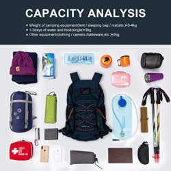 MOUNTAINTOP 35L Wanderrucksack Herren Damen Reiserucksack Trekkingrucksack Leicht Outdoor Camping Rucksäcke Tagesrucksack mit