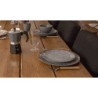 Bo-Camp Melamin Geschirr Set Halo Camping Essgeschirr Reise Picknick Teller Grau