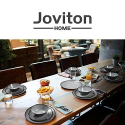 La Joventino 24 Stück Campinggeschirr Melamin Set für 8 Personen - Geschirrset Teller Set incl. Becher & Schüsseln - Camping,