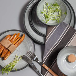 La Joventino 24 Stück Campinggeschirr Melamin Set für 8 Personen - Geschirrset Teller Set incl. Becher & Schüsseln - Camping,