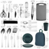 Berglander Camping-Essentials, Camping-Kochutensilien-Set, Campingzubehör-Ausrüstungs-Must-Haves, kommen mit Camping-Bestecks