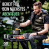 Camping in Black - Campinggeschirr Set - Kochgeschirr für 2 Personen aus Aluminium und Edelstahl