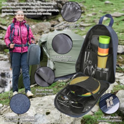 Berglander Camping-Essentials, Camping-Kochutensilien-Set, Campingzubehör-Ausrüstungs-Must-Haves, kommen mit Camping-Bestecks