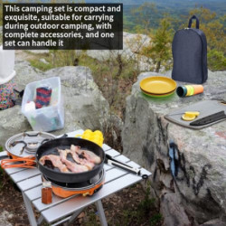 Berglander Camping-Essentials, Camping-Kochutensilien-Set, Campingzubehör-Ausrüstungs-Must-Haves, kommen mit Camping-Bestecks