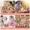 41-Teilig Campinggeschirr-Set, ENSINE Premium Plastikgeschirr Sets mit Tragetasche, Unzerbrechlich Picknick Geschirr für 5 Pe