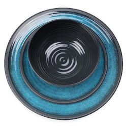 Camping Tafelgeschirr aus Melamin für 4 Personen 12-teilig | spülmaschinenfest | Picknick Geschirrset | Geschirr Campinggesch