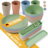 ecofolks Camping Geschirr Ultraleicht [UMWELTFREUNDLICH] |100% Recycletes Material | mehrweg | wohnmobil Reise Camper Party K