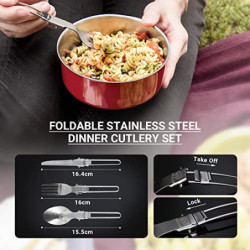 Bulin 37 Teiliges Camping Kochgeschirr Set für 4 Personen，Camping Kochset mit Tragbar Aluminium Topf Teekessel Tassen Faltbar
