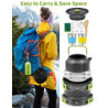 Oushome Camping Kochgeschirr,16Pcs Camping Geschirr Set 2 Personen, Tragbar Camping Kochset mit Camping Topf Pfanne Teekessel