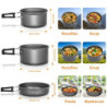 Lixada Camping Kochgeschirr Set Camping Topf Outdoor Geschirr Set Kochtopf Set mit Aufbewahrungstasche für 1-2 Personen Outdo