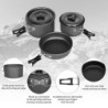 Lixada Camping Kochgeschirr Set Camping Topf Outdoor Geschirr Set Kochtopf Set mit Aufbewahrungstasche für 1-2 Personen Outdo