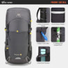 SKYSPER Wanderrucksack 35L Trekkingrucksack Herren und Damen Wandern Rucksack Wasserfest Camping Daypack für Reisen, Hiking O