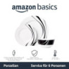 Amazon Basics Geschirrservice, 18 Stück, Wirbel, für 6 Personen