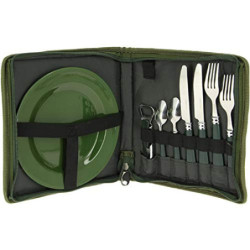 10-teiliges komplettes G8DS® Campinggeschirr und Besteck für 2 Personen Kochgeschirr Camping-Besteck-Geschirr-SET Survival Ou