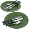 10-teiliges komplettes G8DS® Campinggeschirr und Besteck für 2 Personen Kochgeschirr Camping-Besteck-Geschirr-SET Survival Ou