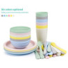 Spesh Geschirrsets aus Kunststoff 36-teiliges Plastikgeschirr Set 6 Personen Camping Geschirr Set Tafelgeschirr Set inkl. Tel