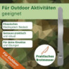 Klassisches Bundeswehr Edelstahl Besteck 4-Teilig Campingbesteck als Essbesteck Set zum Camping Besteckset Outdoor Besteck
