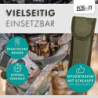 KS-11 2 Stück Outdoor Bundeswehr Besteck Edelstahl Campingbesteck Essbesteck Set 6 teilig Camping Besteckset, grün silber