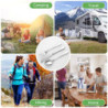 HOTUT Campingbesteck,3 Stück Wiederverwendbare Edelstahl Sporks,Edelstahl Besteck für Reise Camping-Grün