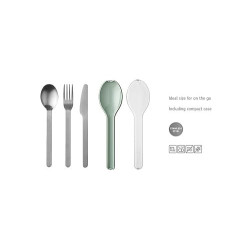Mepal - Besteck 3-teiliges Set Ellipse - Besteck-Set für unterwegs - Besteht aus einem Messer, Gabel & Löffel - Besteck-Set m