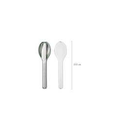 Mepal - Besteck 3-teiliges Set Ellipse - Besteck-Set für unterwegs - Besteht aus einem Messer, Gabel & Löffel - Besteck-Set m