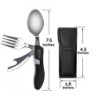 ORBLUE Campingbesteck klappbar, Outdoor Survival Besteck Set  2er-Pack , Perfekt für Camping und Wandern, Camping Messer und 