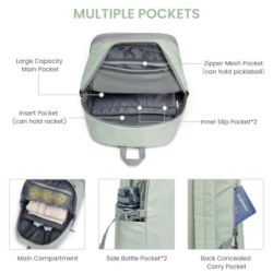 G4Free 35L Sportrucksack & Großer Reiserucksack mit Schuhfach und Nasstasche für Damen Herren Laptop-Rucksack für Fitness Pen
