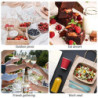 Wiederverwendbares Besteckset mit Etui, Reisegabel, Messer, Löffel, tragbares Kunststoff-Besteckset für Picknick, Schule, Bür