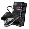 OUTDOOR FREAKZ Outdoor Campingbesteck Klapp-Besteck aus Edelstahl mit Gürteltasche, das Original!  schwarz + 