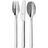 WMF my2Go, Edelstahl, Besteck Set 8-teilig, Outdoor Reisebesteck Set 1 Person, Campingbesteck mit Etui, Wanderbesteck umweltf