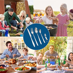 Edelstahl Besteck Campingbesteck,2 Personen Campingbesteck Set, Besteck für Unterwegs, Edelstahl Portable Gebrauch Reise-, Ca