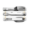 ROXON C1S 3 in 1 Camping Utensils Detachable Cutlery Knife Spoon Frok for Outdoor Camping Hiking, Edelstahl
