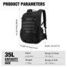 Mardingtop 35L Taktischer Rucksack Trekkingrucksacke Militär Rucksäcke mit Regenschutz Outdoor Wanderrucksäcke für Camping,Wa
