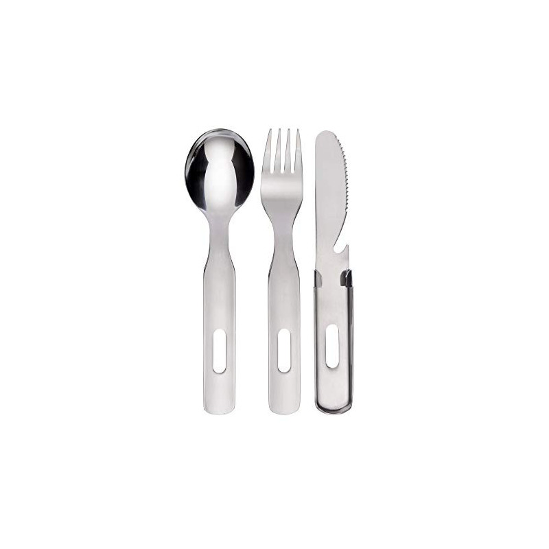 GRÄWE Camping Besteckset, 3-teilig, Campingbesteck aus Edelstahl im Outdoor Set 1x Messer, 1x Gabel, 1x Löffel GRÄWE Camping Besteckset, 3-teilig, Campingbesteck aus Edelstahl im Outdoor Set 1x Messer, 1x Gabel, 1x Löffel