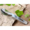 GRÄWE Camping Besteckset, 3-teilig, Campingbesteck aus Edelstahl im Outdoor Set  1x Messer, 1x Gabel, 1x Löffel 