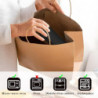 JINGIHE 2 Sets Large Reisebesteck mit Etui, Campingbesteck Set, Wiederverwendbar Outdoor Besteck,Unterwegs Plastik Besteck Me