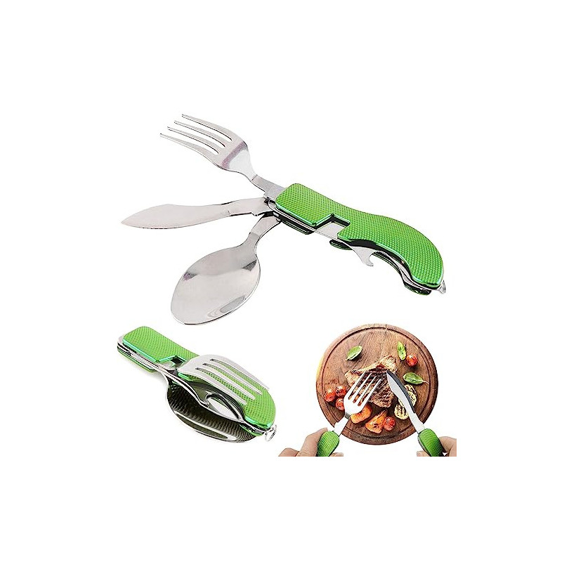 Campingbesteck Set Feldbesteck Camping Besteckset Geschirr 1 Person Gadgets Reisebesteck Picknick Zubehör Outdoor Besteck to 