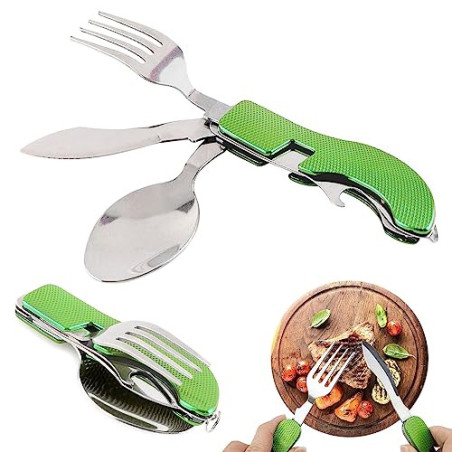 Campingbesteck Set Feldbesteck Camping Besteckset Geschirr 1 Person Gadgets Reisebesteck Picknick Zubehör Outdoor Besteck to 
