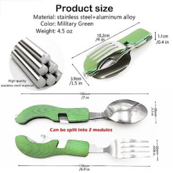 Campingbesteck Set Feldbesteck Camping Besteckset Geschirr 1 Person Gadgets Reisebesteck Picknick Zubehör Outdoor Besteck to 