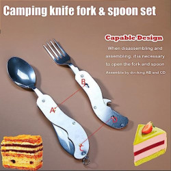 Campingbesteck Set Feldbesteck Camping Besteckset Geschirr 1 Person Gadgets Reisebesteck Picknick Zubehör Outdoor Besteck to 