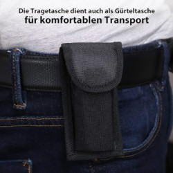 Hikenture Outdoor Besteck 4-In-1 Campingbesteck Messer Gabel Löffel Flaschenöffner Set aus Edelstahl mit Gürteltasche - Klapp