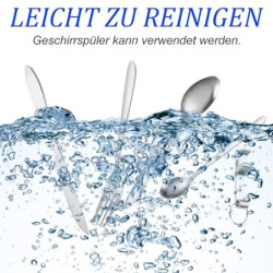 Campingbesteck, 5 Stück Campingbesteck aus Edelstahl einschließlich Bestecktasche, Messer, Gabel, 2 Löffel, Flaschenöffner, G