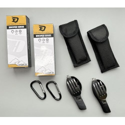 Klappbares Campingbesteck aus Edelstahl 2er Pack – der ideale Begleiter für Ihr nächstes Abenteuer!