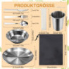 Tyafzzn Campingbesteck, 8-Teiliges Camping Picknick Besteck, Edelstahl Geschirr Set, Outdoor Reisebesteck Set mit Messer, Gab