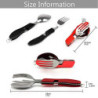 ADNEWX® 2er-Pack Campingbesteck Klappbesteck, Edelstahl Camping Besteck 4 in 1 Feldbesteck Outdoor Flaschenöffner Messer Gabe