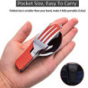 ADNEWX® 2er-Pack Campingbesteck Klappbesteck, Edelstahl Camping Besteck 4 in 1 Feldbesteck Outdoor Flaschenöffner Messer Gabe