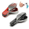 ADNEWX® 2er-Pack Campingbesteck Klappbesteck, Edelstahl Camping Besteck 4 in 1 Feldbesteck Outdoor Flaschenöffner Messer Gabe