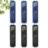 BEWOS Knife Fork & Spoon 6 Sätze, Tragbare Reisebesteck, Camping Besteck mit Etui, Wiederverwendbares plastik Messer Löffel G