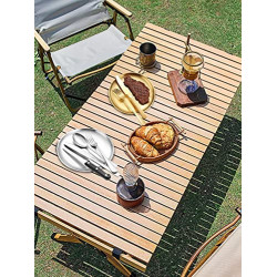 YoBest Camping Besteck Set,Portable Besteck Set Campingbesteck Set,Picknick-Set Edelstahl Camping Geschirr Set mit Löffel Gab