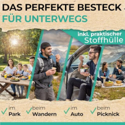 freigeist® Spork Titan | Ideales Camping Besteckset der Göffel Titan | Ultra leichtes Camping Besteck | Outdoor Besteck Outdo